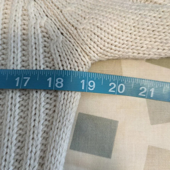 Great Northwest Indigo Cream Open Front Cardigan Size Medium - Picture 7 of 8